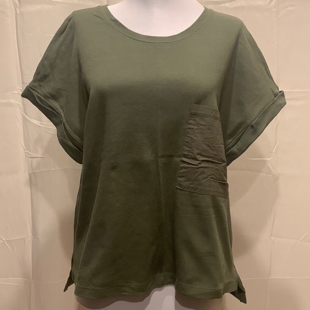 Dolman sleeve pocket tee